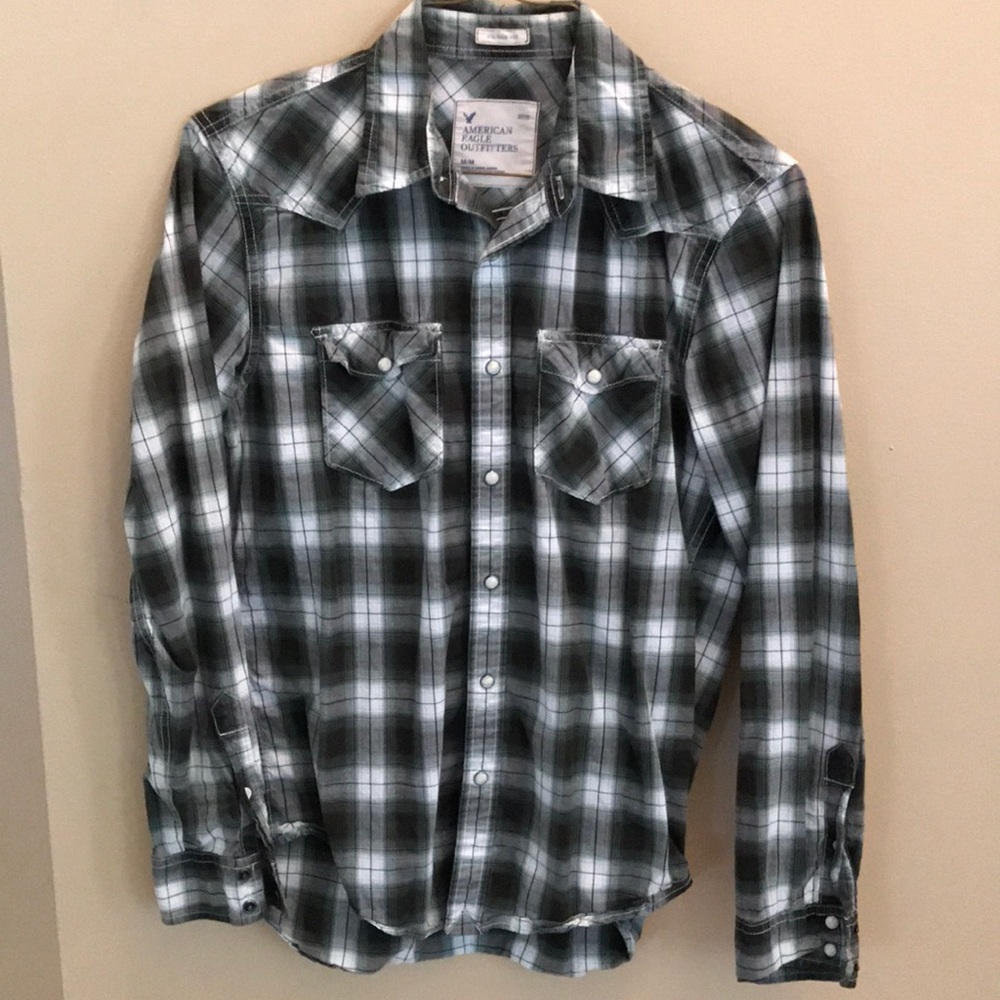 Mens plaid button down shirt